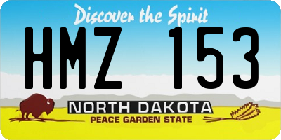 ND license plate HMZ153