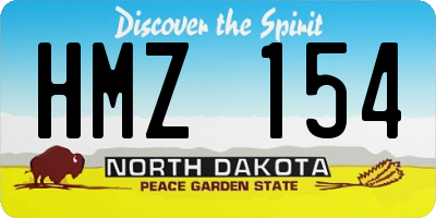 ND license plate HMZ154