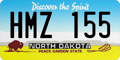 ND license plate HMZ155