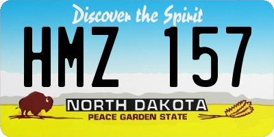 ND license plate HMZ157