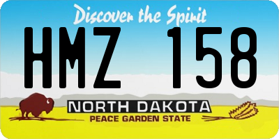 ND license plate HMZ158