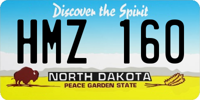 ND license plate HMZ160