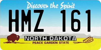 ND license plate HMZ161