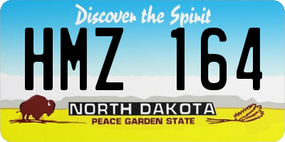 ND license plate HMZ164