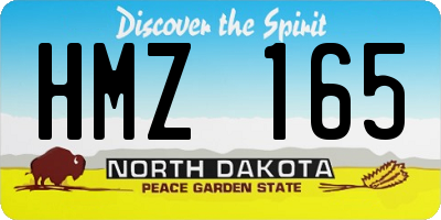 ND license plate HMZ165