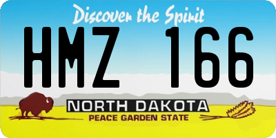 ND license plate HMZ166