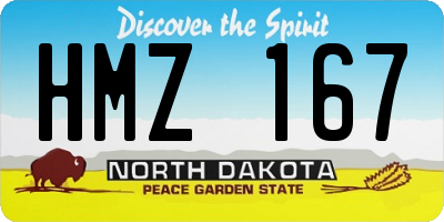 ND license plate HMZ167