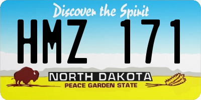ND license plate HMZ171