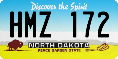 ND license plate HMZ172