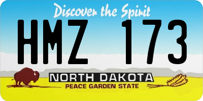 ND license plate HMZ173