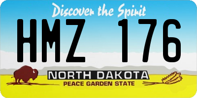 ND license plate HMZ176