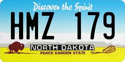 ND license plate HMZ179