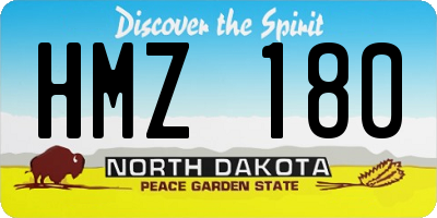 ND license plate HMZ180