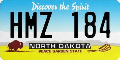 ND license plate HMZ184