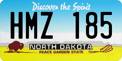 ND license plate HMZ185