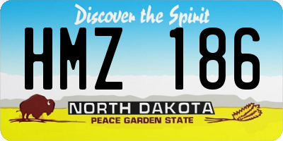 ND license plate HMZ186