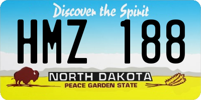 ND license plate HMZ188