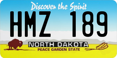 ND license plate HMZ189