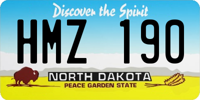 ND license plate HMZ190