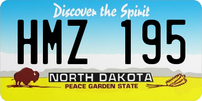 ND license plate HMZ195