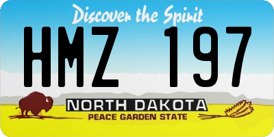 ND license plate HMZ197