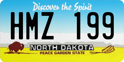 ND license plate HMZ199