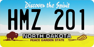 ND license plate HMZ201