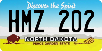 ND license plate HMZ202