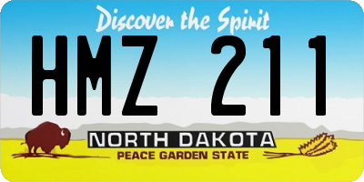 ND license plate HMZ211