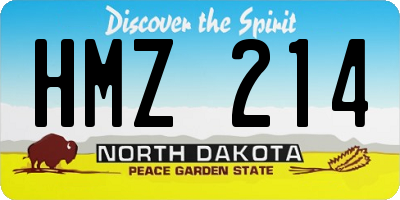 ND license plate HMZ214