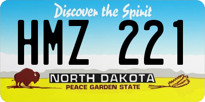 ND license plate HMZ221