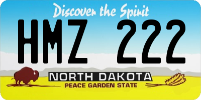 ND license plate HMZ222