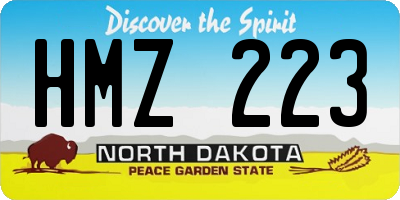 ND license plate HMZ223