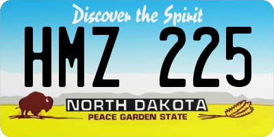 ND license plate HMZ225