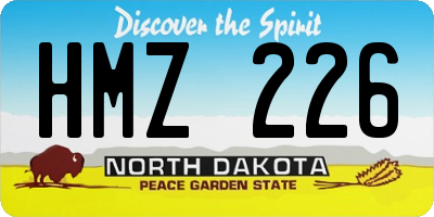 ND license plate HMZ226