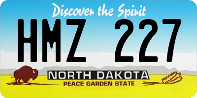 ND license plate HMZ227