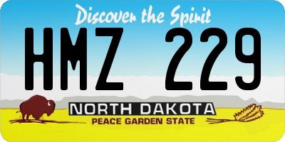 ND license plate HMZ229