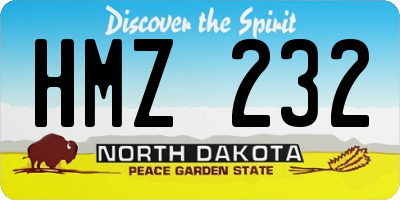 ND license plate HMZ232