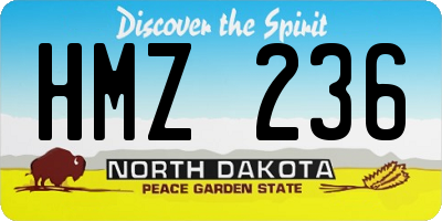 ND license plate HMZ236