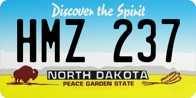 ND license plate HMZ237