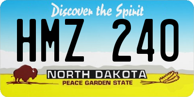 ND license plate HMZ240