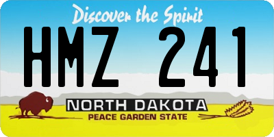 ND license plate HMZ241