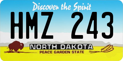 ND license plate HMZ243