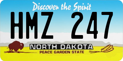 ND license plate HMZ247