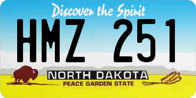 ND license plate HMZ251