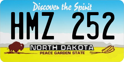 ND license plate HMZ252