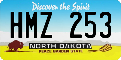 ND license plate HMZ253