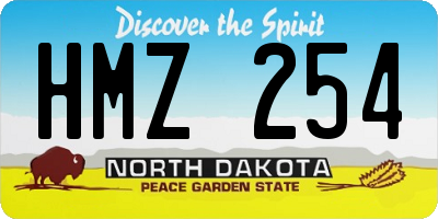 ND license plate HMZ254