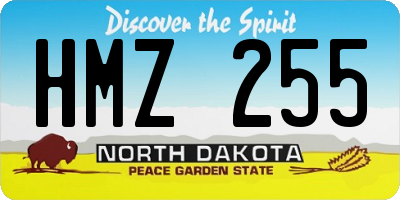 ND license plate HMZ255