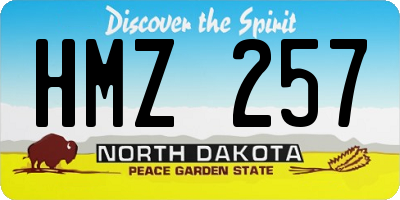 ND license plate HMZ257